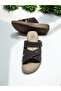 Women's Anatomical Soft Insole Cross Velcro Adjustable Slippers - 6
