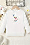 Unisex White Kids Crew Neck Sweatshirt –Dolphin Dreams,Printed Thick Fabric