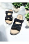 Women's Anatomical Soft Insole Cross Velcro Adjustable Slippers - 5