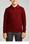 Children's Burgundy Long Sleeve Polo Neck Lacoste School T-Shirt - 2