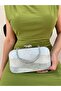 Women's Silver Snake Leather Evening Dress Clutch Portfolio Bag - 5