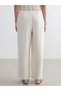 Lcwaikiki Classic Elastic Waist Textured Wide Leg Women's Trousers (W5) - 4