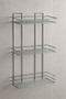 Adhesive Bathroom Organizer Shampoo Dispenser Soap Holder Lifetime Stainless 3-Piece Bathroom Shower Hanger Rack Chrome - 2