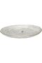 Decorative Glass Serving Plate with Swirl Pattern, 21 cm, Gold Trim
