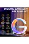 Wireless Charging Night Light with Bluetooth Speaker, Smart 6-in-1 Table Lamp with Alarm Cloc - 3