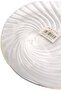 Decorative Glass Serving Plate with Spiral Pattern, Clear with Gold Trim, 21cm - 4