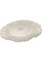 Elegant Glass Serving Plate with Textured Pattern and Gold Trim, 32cm