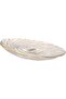 Glass Dinner Plate with Swirl Pattern, Clear with Gold Trim, 16 cm - 3