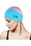 Silicone Swim Cap Unisex Waterproof Swimming Hat – Comfortable Elastomeric Design for Long