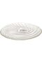 Decorative Glass Plate with Swirl Pattern, 16cm, Gold Trim, White