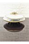Porcelain 5 Piece Presentation Plate & Cookie Plate & Footed Presentation Plate Set Papatya Black Cast - 4