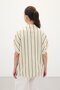 Linen Blend Striped Shirt - Khaki - 7