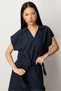 Linen Shirt Collar Knot Detailed Blouse Short Pants Set - 6