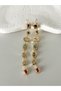 Colorful Zircon Stone Stainless Steel Dangle Women's Earrings – Tarnish Resistant, Water Resistant - 2