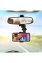 Car Rearview Mirror Phone Holder – 360° Rotating Adjustable Cell Phone Mount for Dashboard - 2