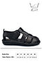 Genuine Leather Closed Toe Men's Sandals Black - 2