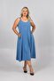 فستان قطني قابل للغسل مع أربطة معلقة - مقاس كبير من 42 إلى 48