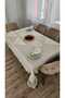 Luxury Gardenia Linen 12 Seater 26 Piece Heavy Lace Tablecloths -160X220...160X500