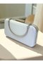 Silver-Gray Lamé Satin Evening Bag with Waterway Pattern for Women—Weddings, Engagements, Graduations, Henna Ceremonies, and Proms - 3