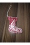 Winter Theme Dark Red Shoe Ornament