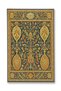 Mosso Navy Blue Beige Theme Flower Motifs Patterned Woven Base Vintage Decorative Carpet Mosso175Navy Blue