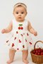 Baby Girl Snap Bottom Dress One Piece Summer Holiday New Season Cherry Detailed - 4