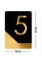 Apartment -Wall - Door - Hotel Number Laser Cut (Black & Gold 14X10 cm) Number 5 Five - 3