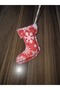 Red Winter Theme Fabric Shoe Ornament - 4