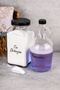 Set of 2 Detergent Dispensers 3000 ml Powder Detergent Glass Jar with Scale & 1500 ml Softener Gallon Bottle - 4