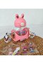 School Water Bottle with Rabbit Ears 700 ml with Sticker Gift 1 Pcs - 4
