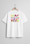 Oversize Various Colored Candies and Lollipops Chest Design Unisex T-Shirt