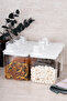 6-Piece Pulses Set Self-Scale Vacuum Lid Food Storage Container Food Set 2200 ml