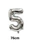 Frozen Elsa Silver Number Balloon Set Snow Queen Elsa Balloon Set 76cm Number Balloon - 5