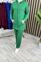 Sena Takim Crystal Two Thread Fabric Women's Emerald Zipper and Pocket Detailed Pants Sports Two Piece Set - 6