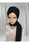 Black Sevda Shawl Ready-Made Turban Ready-Made Shawl Ready-Made Veil - 3