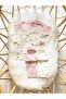 Floral Pattern and Pink Color 2-Piece Ribbed Knit Top and Bottom Set 100% Cotton - 2