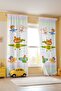 Pilot Cute Animals Patterned Children's Baby Room Background Curtain (Single Wing Pricing) - 2