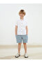 Lcw Kids Elastic Waist Boys Linen Shorts with Pockets (S5)