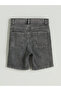 Nevavm Striped Boy's Jean Shorts with Difference in Color - 3
