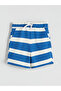 Two Mt Shop Quality Lcw Kids Blue 2 Thread Striped Standard & Regular Boys' Shorts
