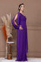 Chiffon Single Sleeve Detail Jumpsuit - Purple - 5
