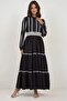Floral Tippet Long Dress - 3