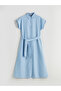 Nevavm Shirt Collar Belted Jean Dress with a Difference - 5