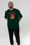 Cherry Cherries 3 Front Printed Green Oversized T-Shirt Men Women Cotton Crew Neck Tshirt - 3