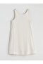 U Neck A-Line Linen Blend Dress - 6