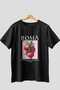 Roma Pomegranate Pomegranate Front Printed Black Oversize T-Shirt Men Women Cotton Crew Neck T-Shirt