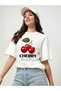 Cherry Cherries 12 Pre-Printed White Oversized T-Shirt Men Women Cotton Crew Neck T-Shirt - 4