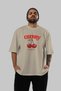 Cherry Cherries 5 Pre-Printed Beige Oversize T-Shirt Men Women Cotton Crew Neck T-Shirt - 4