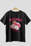 Pitaya Front Printed Black Oversize T-Shirt Men Women Cotton Crew Neck Tshirt