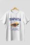 Papaya Front Printed White Oversize T-Shirt Men Women Cotton Crew Neck T-Shirt - 3
